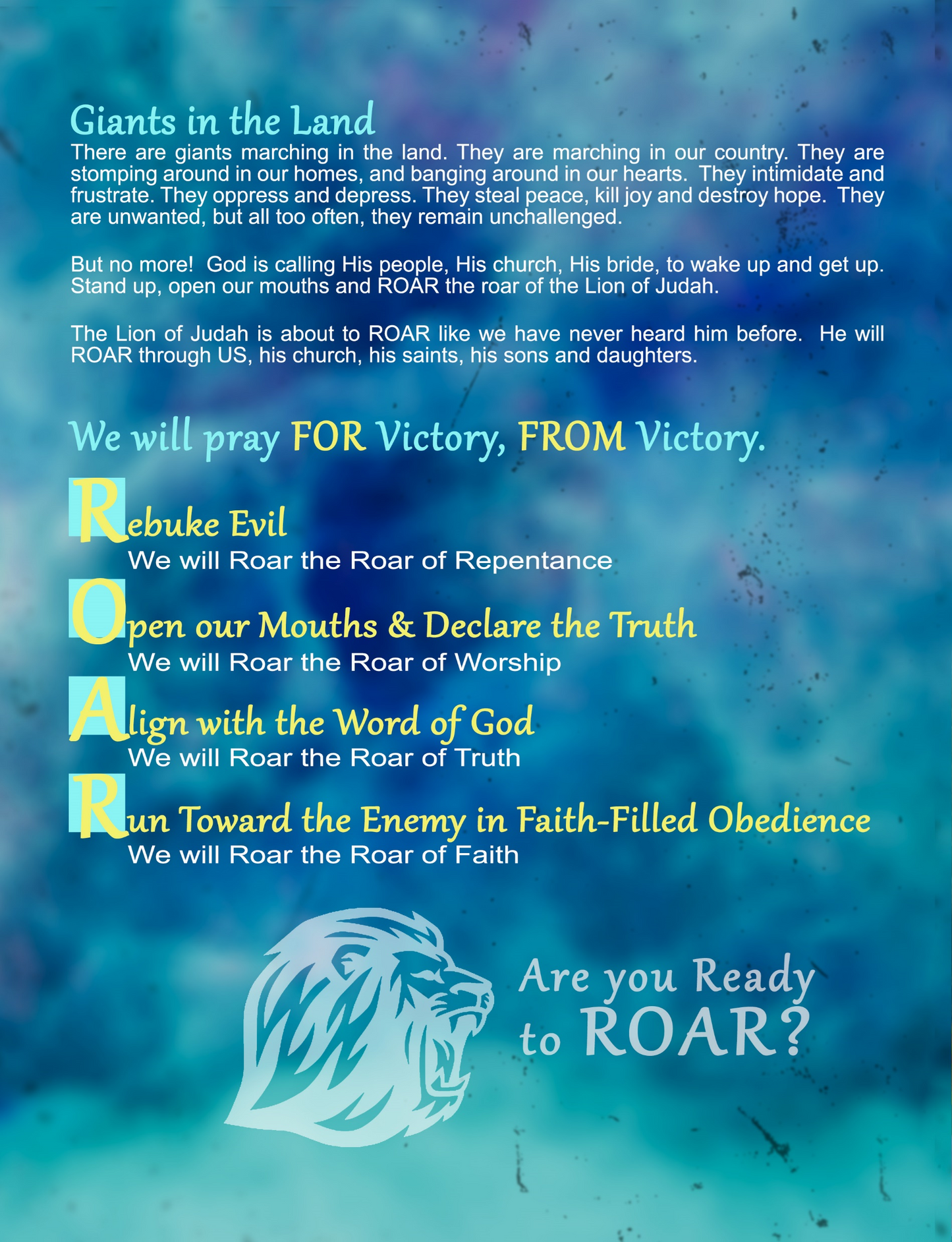 Restore the ROAR - Bible Study w/ Videos